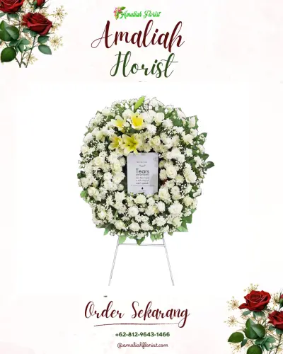 Krans Bunga Duka Cita di Gedangan